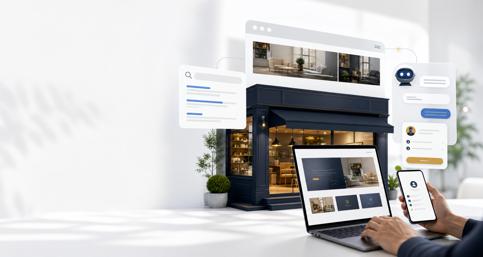 Casa digital con SEO e inteligencia artificial para captar oportunidades online