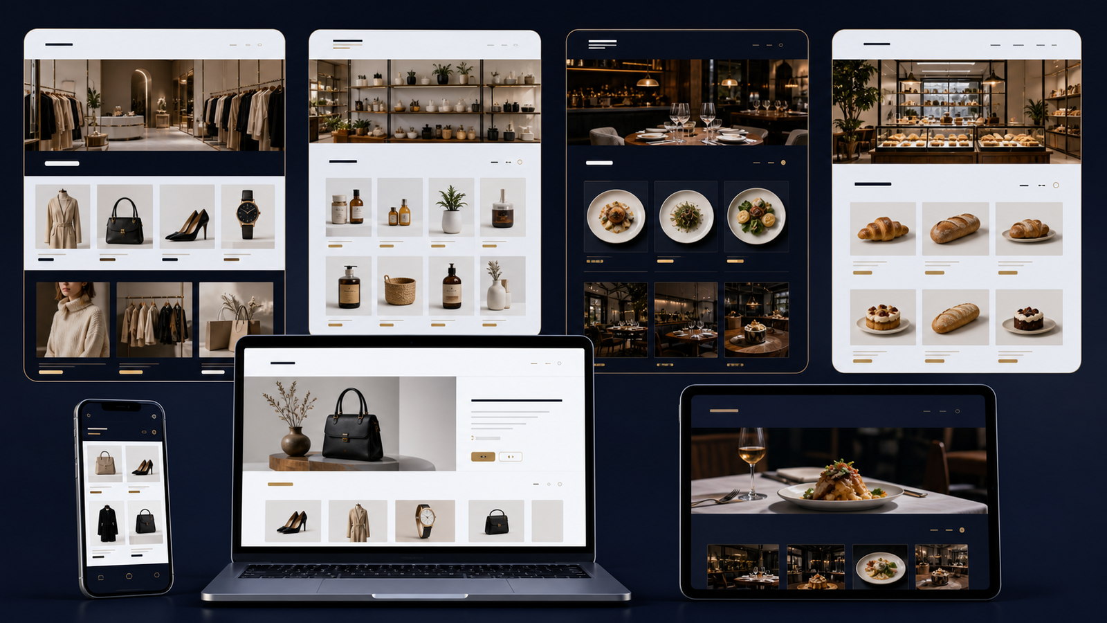 Galeria de ejemplos de webs para productos y negocios fisicos